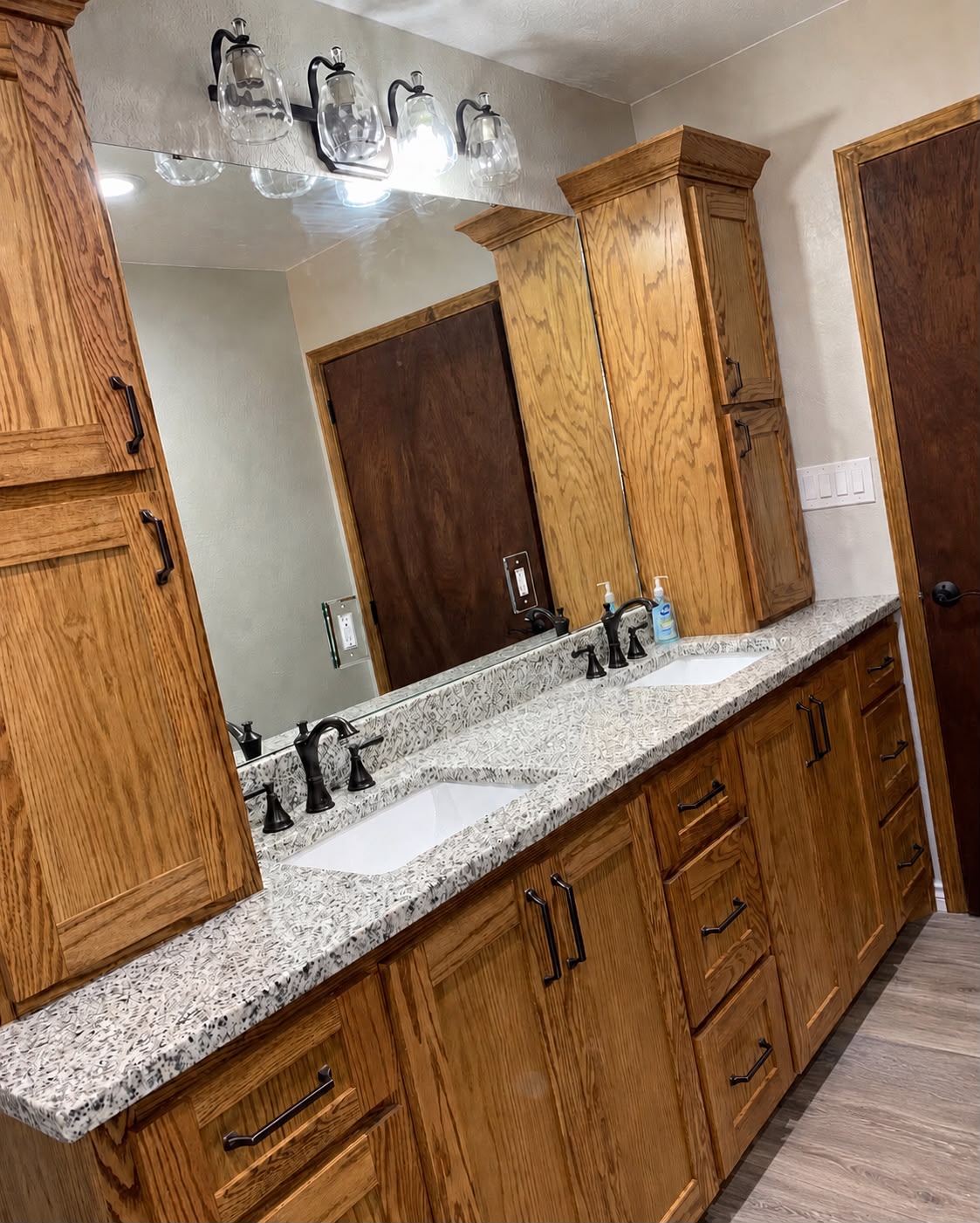 Double vanity bathroom after All Star Remodeling & Construction upgrade